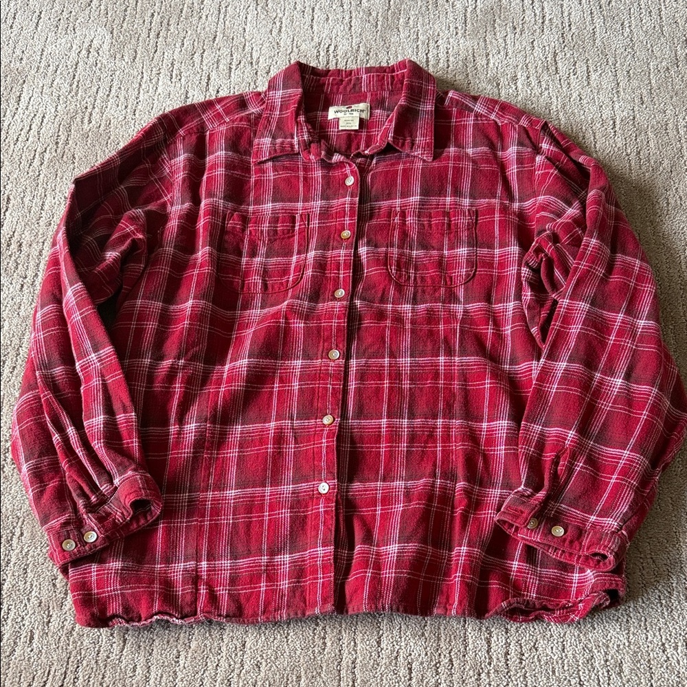 Woolrich Red Plaid Button Down Shirt